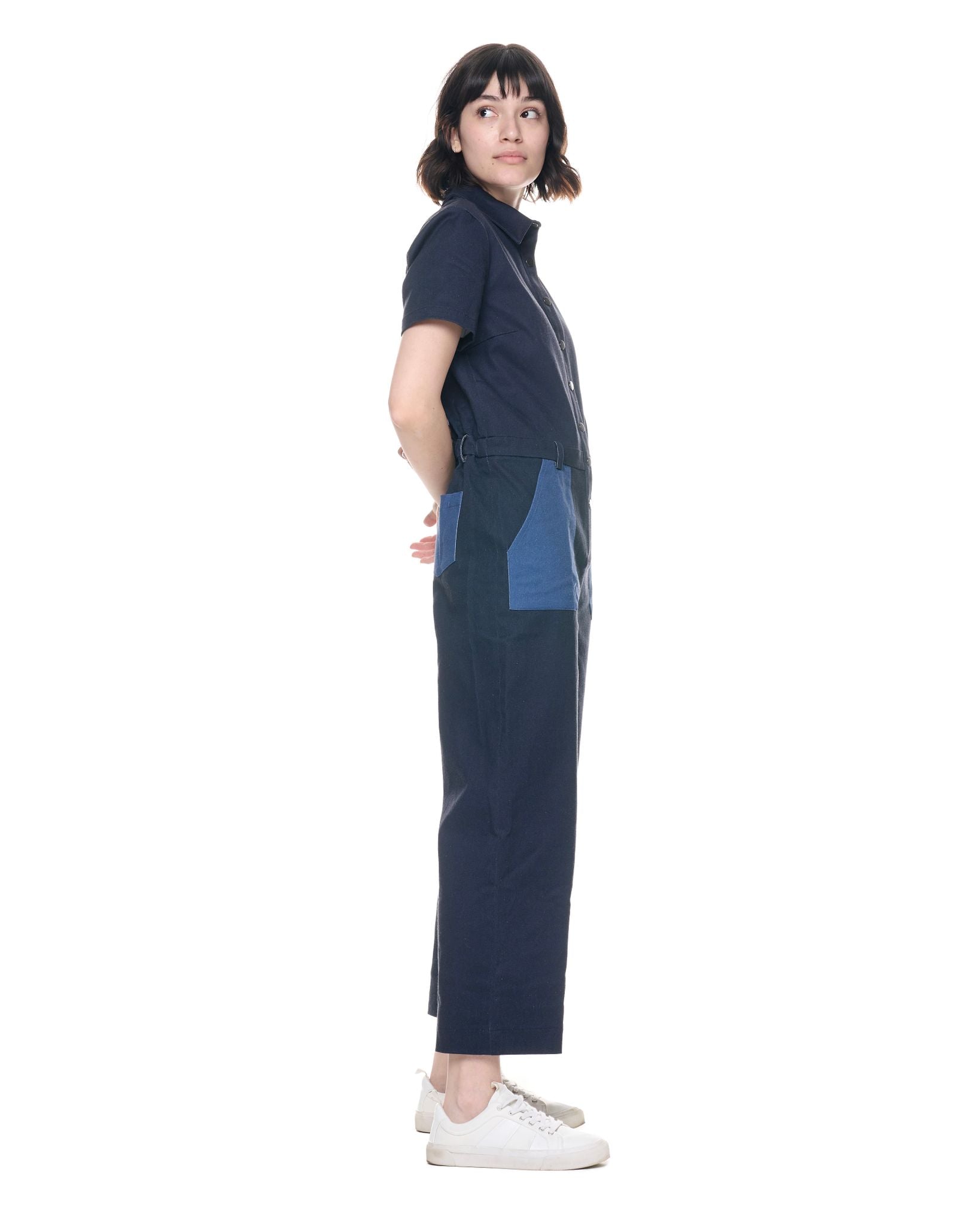 Heidi Jumpsuit | Speckled Stone Blue