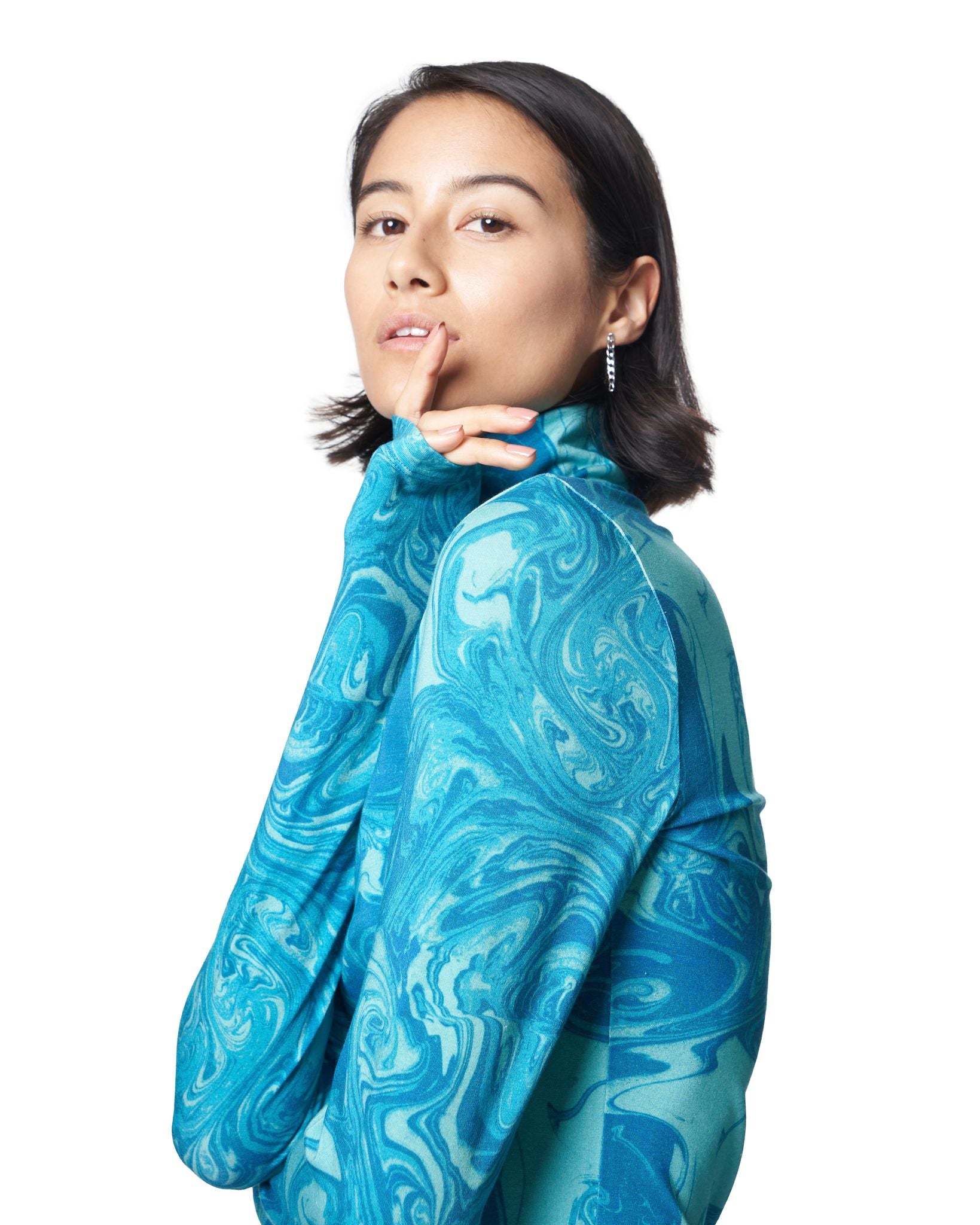 Turtleneck | Aqua Swirl