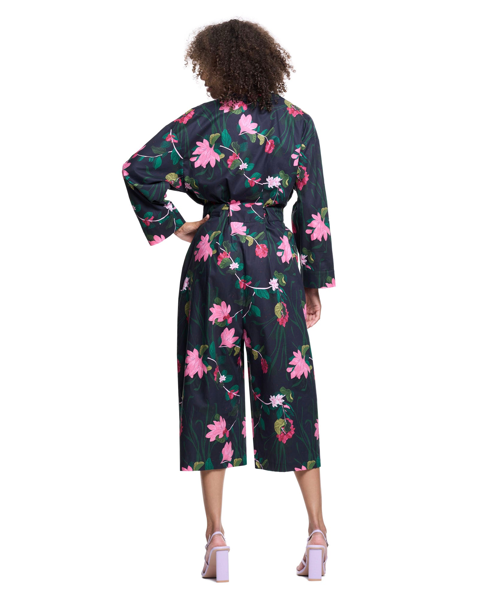 Harlow Jumpsuit | Black Beach Florals