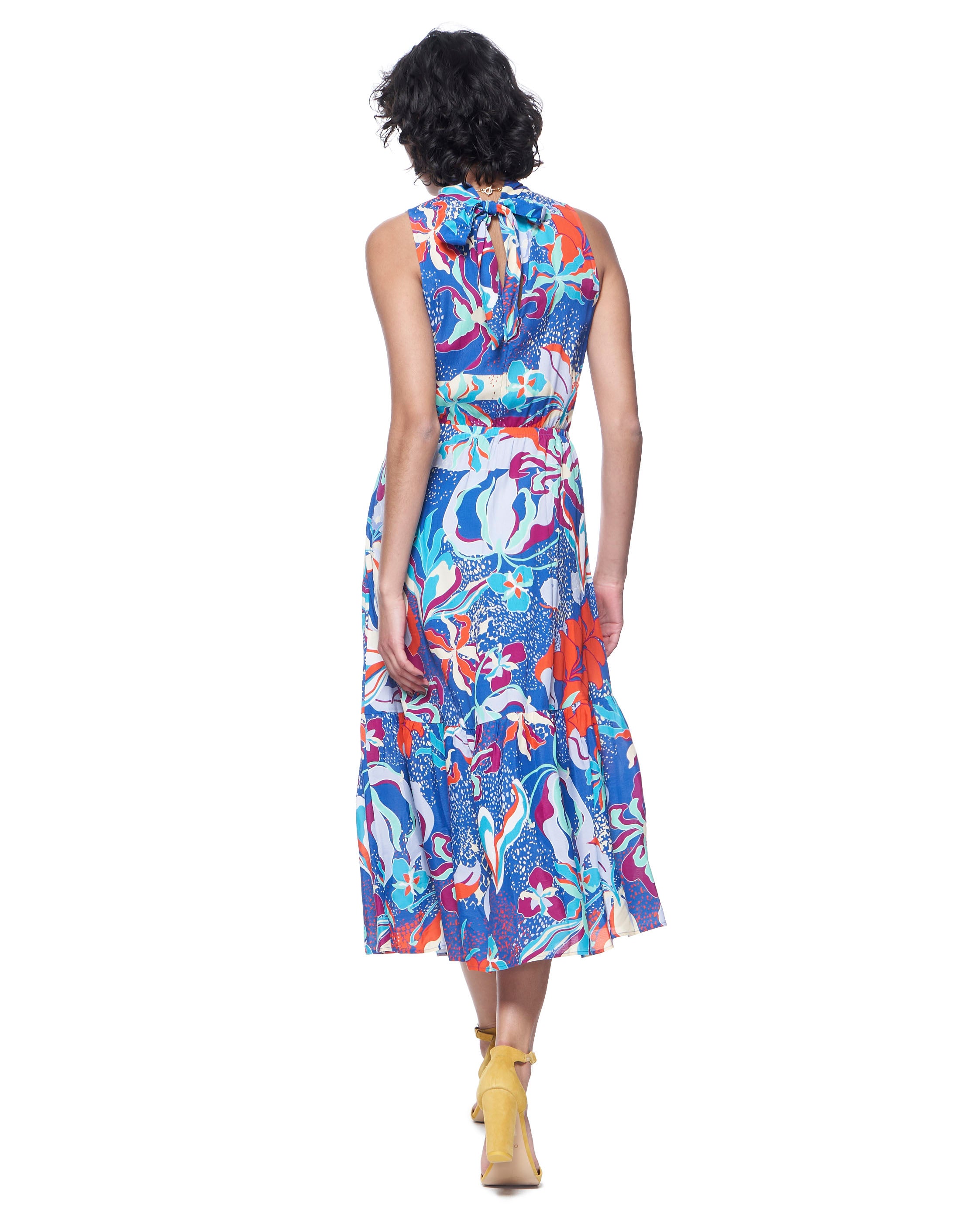 Jia Dress | Blue Tropics