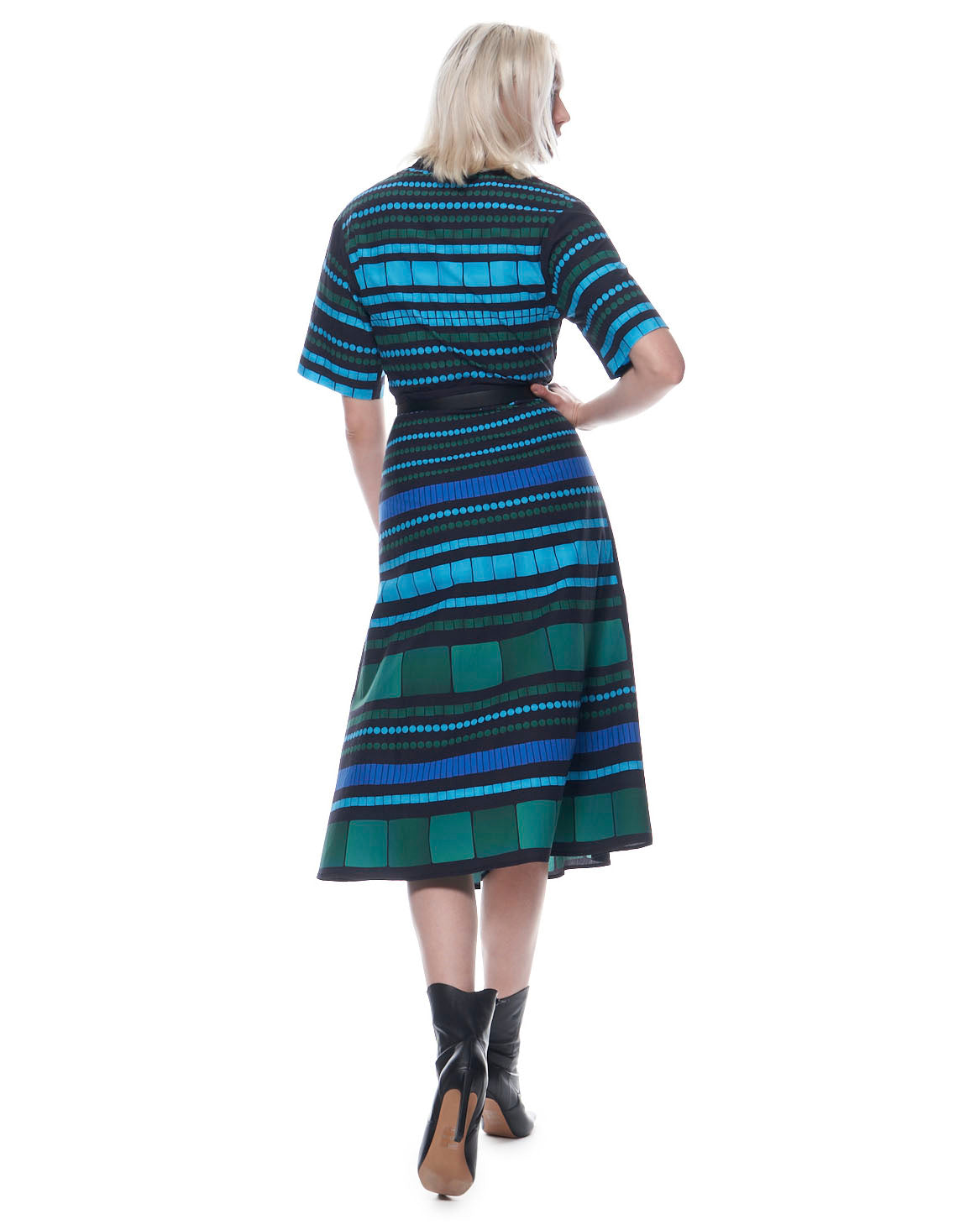 Cobie Shirtdress | Cyan Mosaic