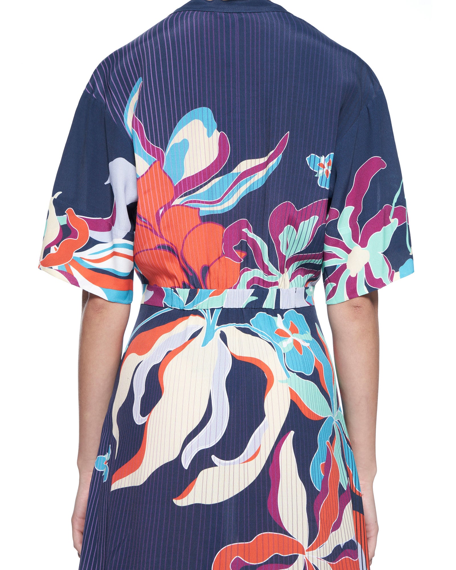 Cobie Shirtdress | Navy Tropics