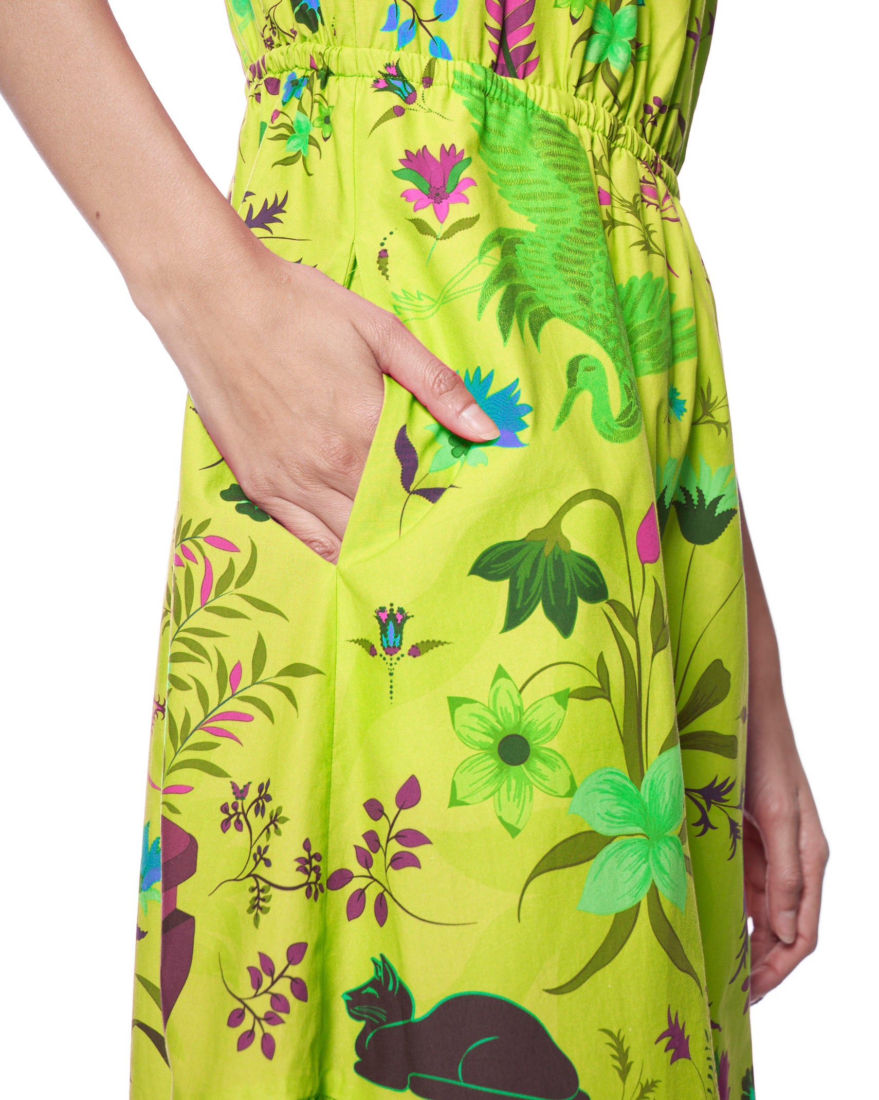 Jia Dress | Lime Palampore