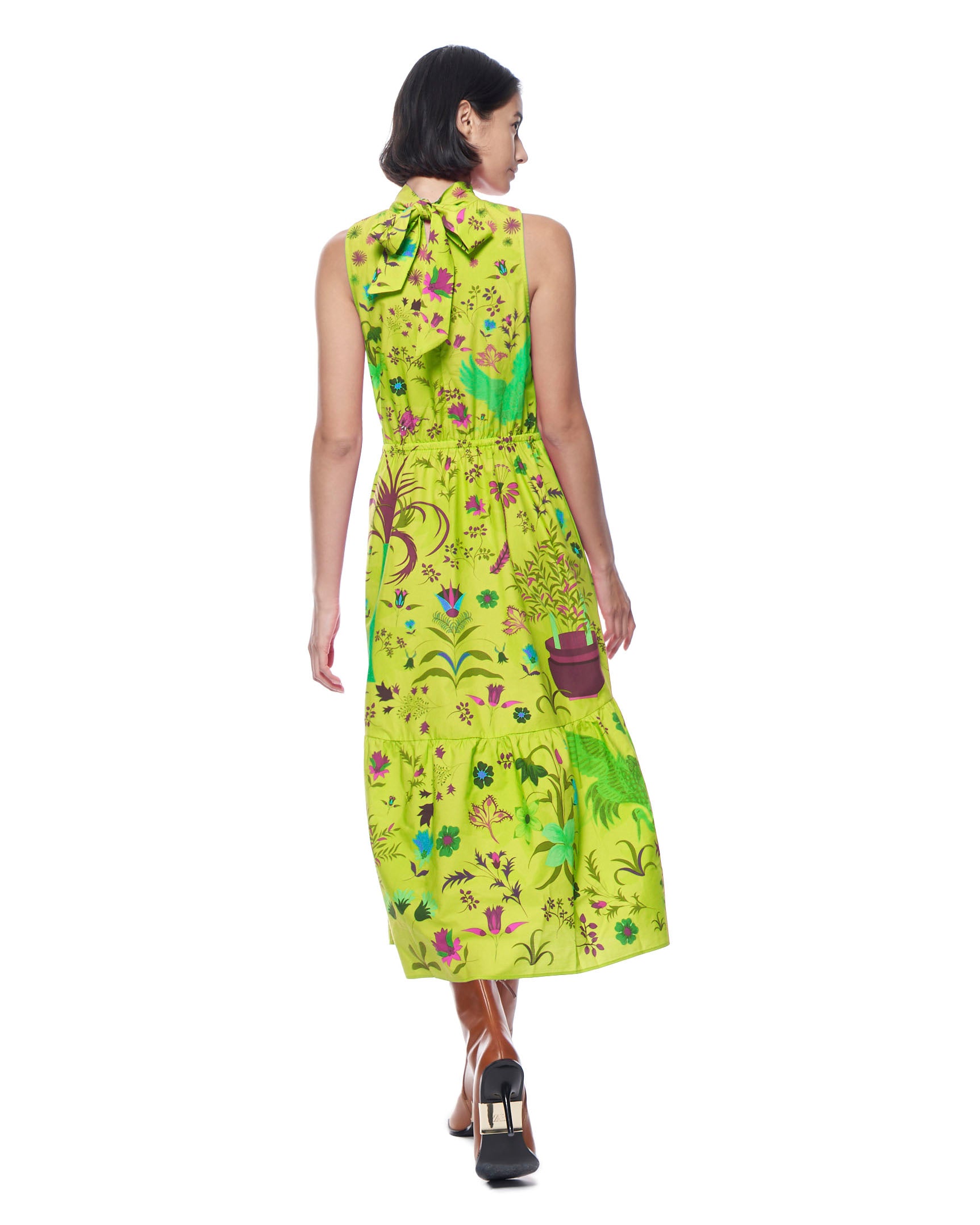Jia Dress | Lime Palampore