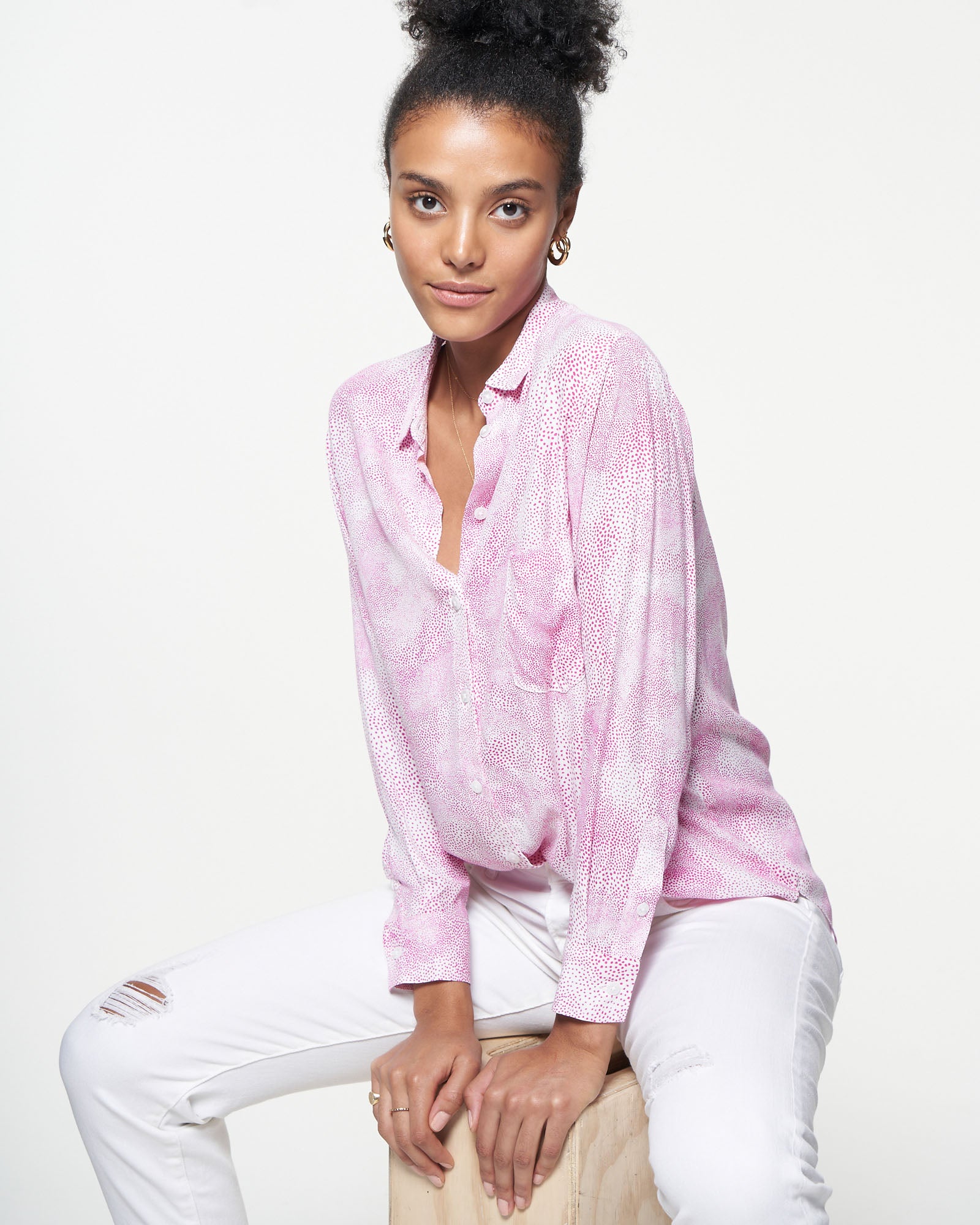 Zoe Shirt | Fuchsia Orchid Mist