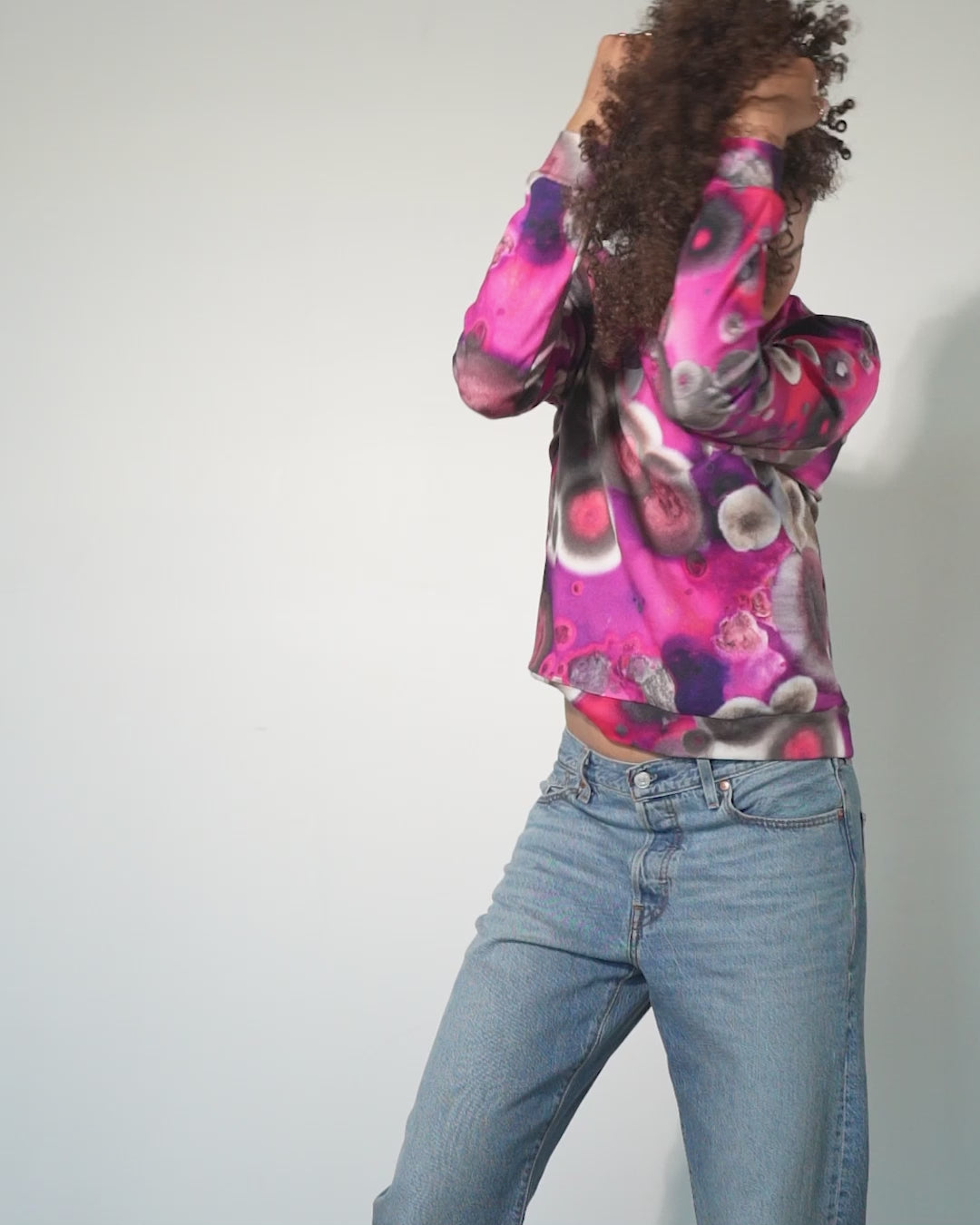 Rumi Sweatshirt | Magenta Aspergillus