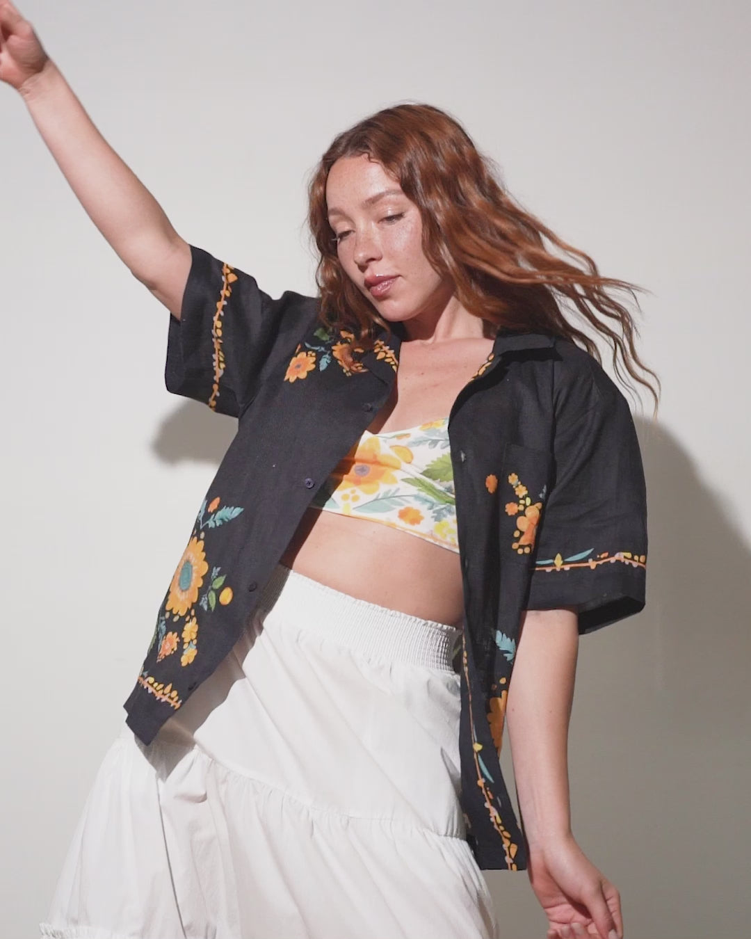 Daniel Camp Shirt | Black Sunflower