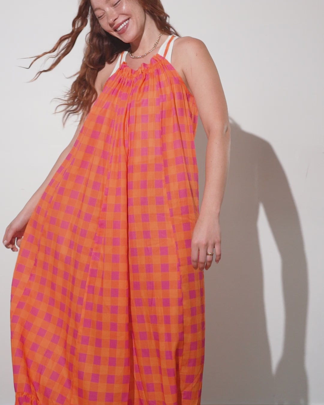Ellee Dress | Grapefruit Gingham