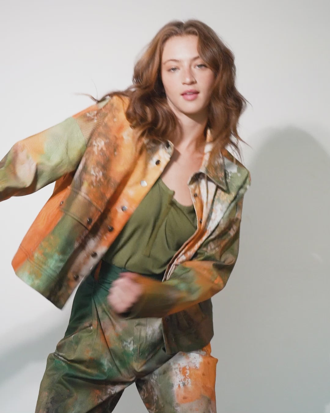 Leigh Trouser | Olive Mural