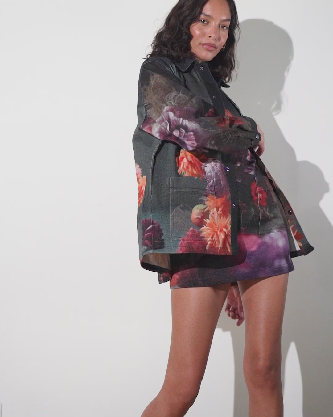 Painter's Jacket | Stormy Blossoms