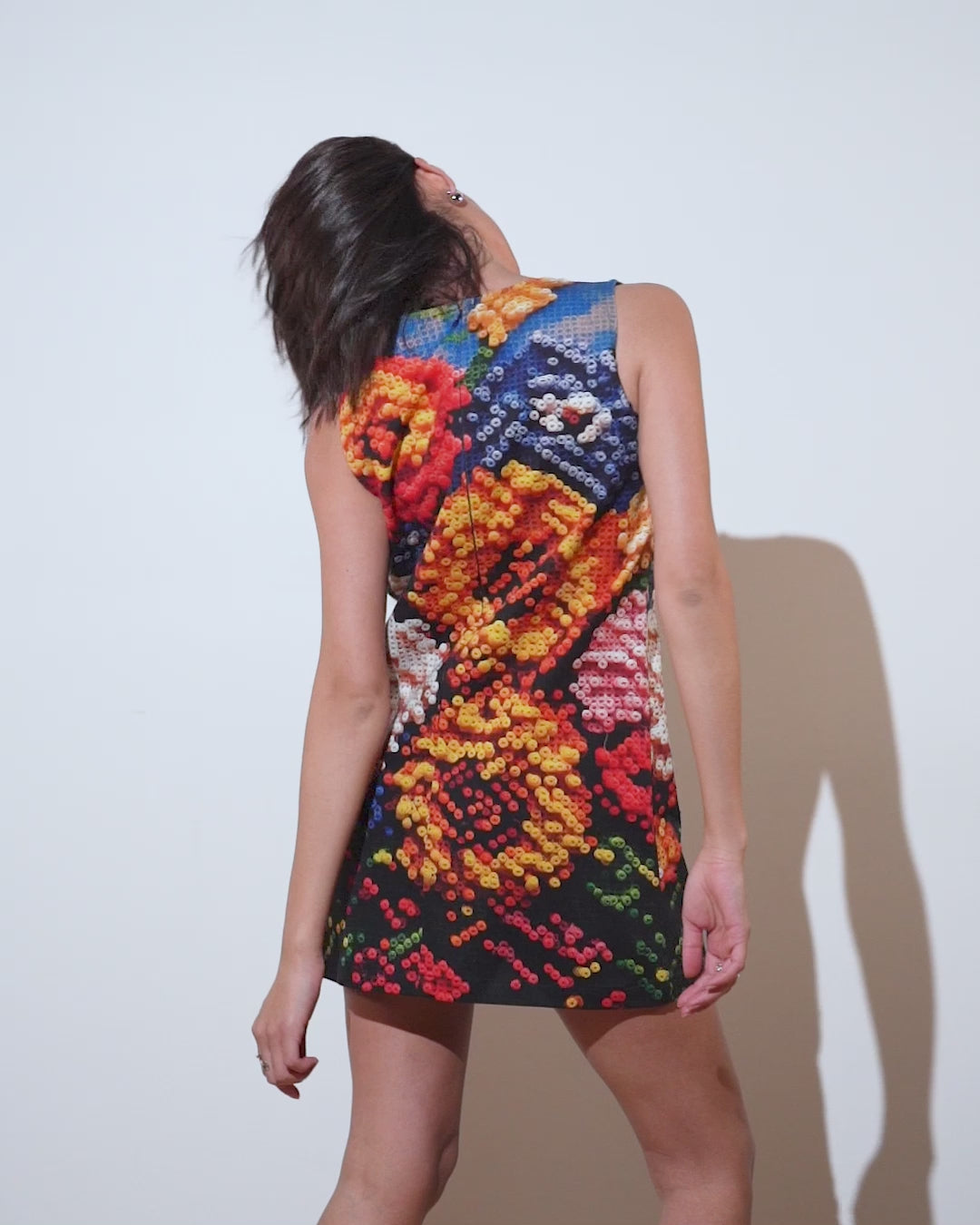 Claudia Dress | Floral Perler Beads