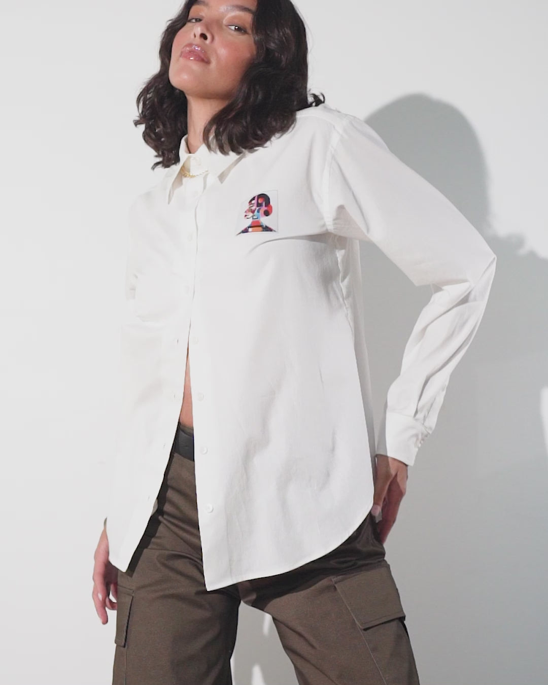 Annie Shirt | White Cross Stitch Character