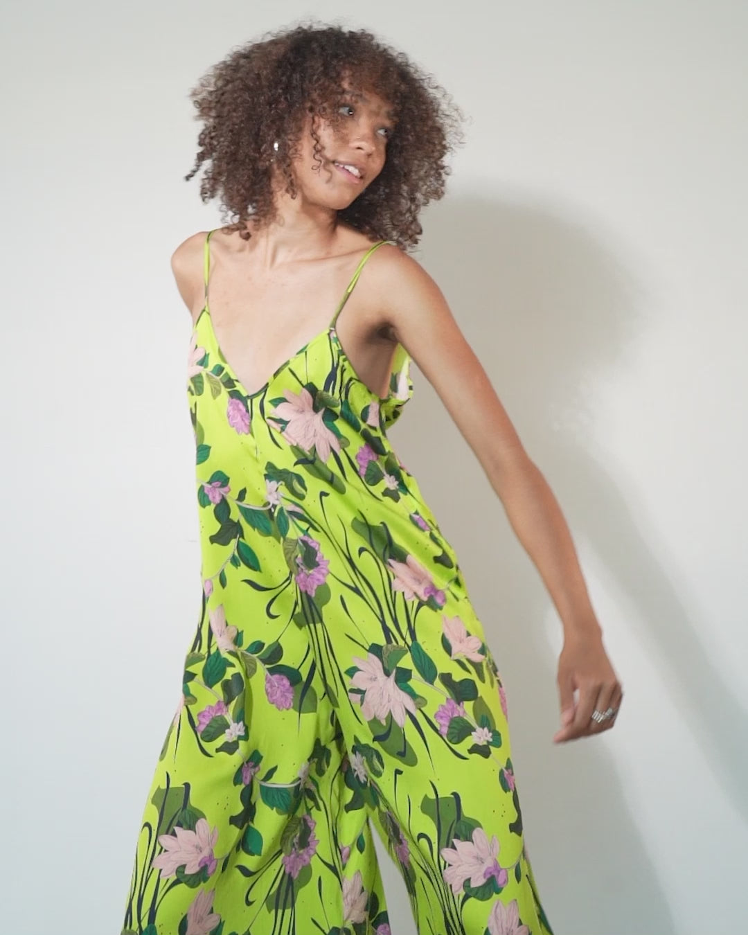 Anna Jumpsuit | Lime Beach Floral