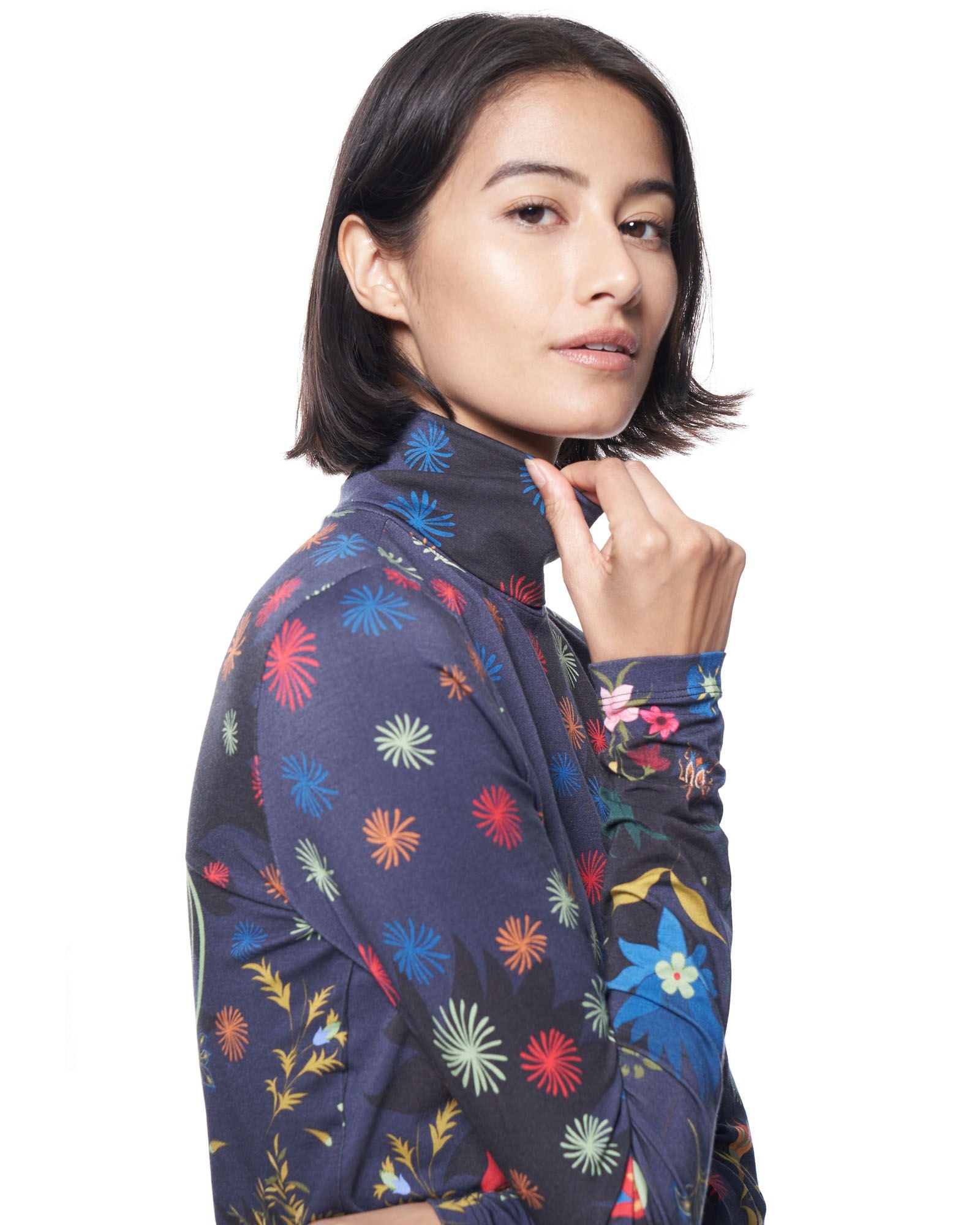 Turtleneck | Navy Palampore