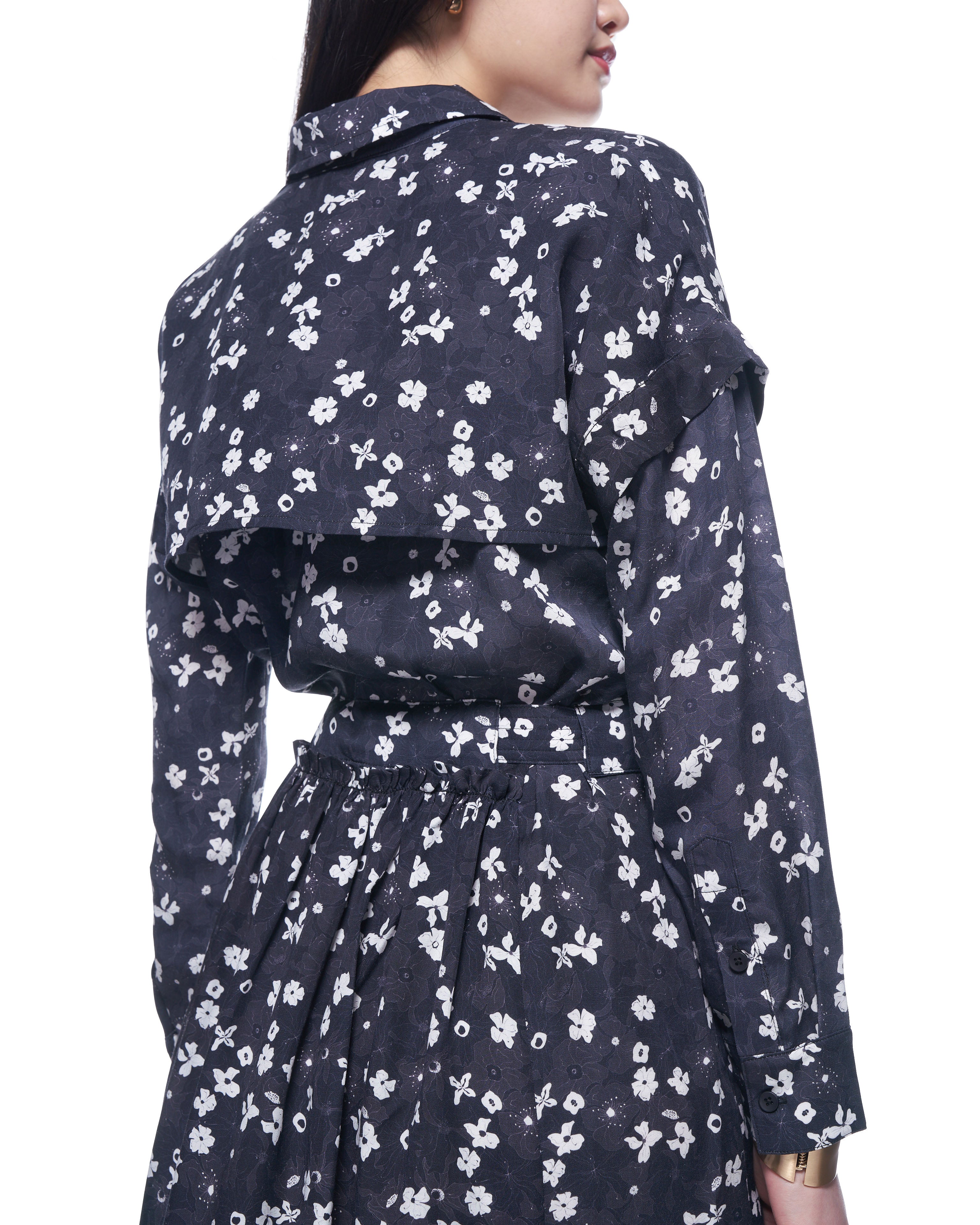 Riley Shirtdress | Black Primrose
