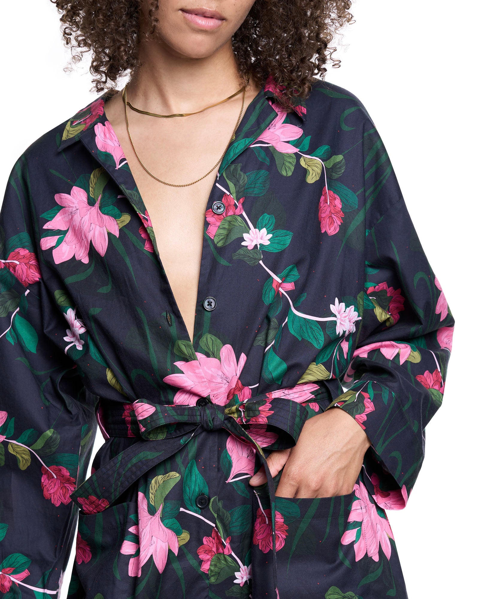Harlow Jumpsuit | Black Beach Florals