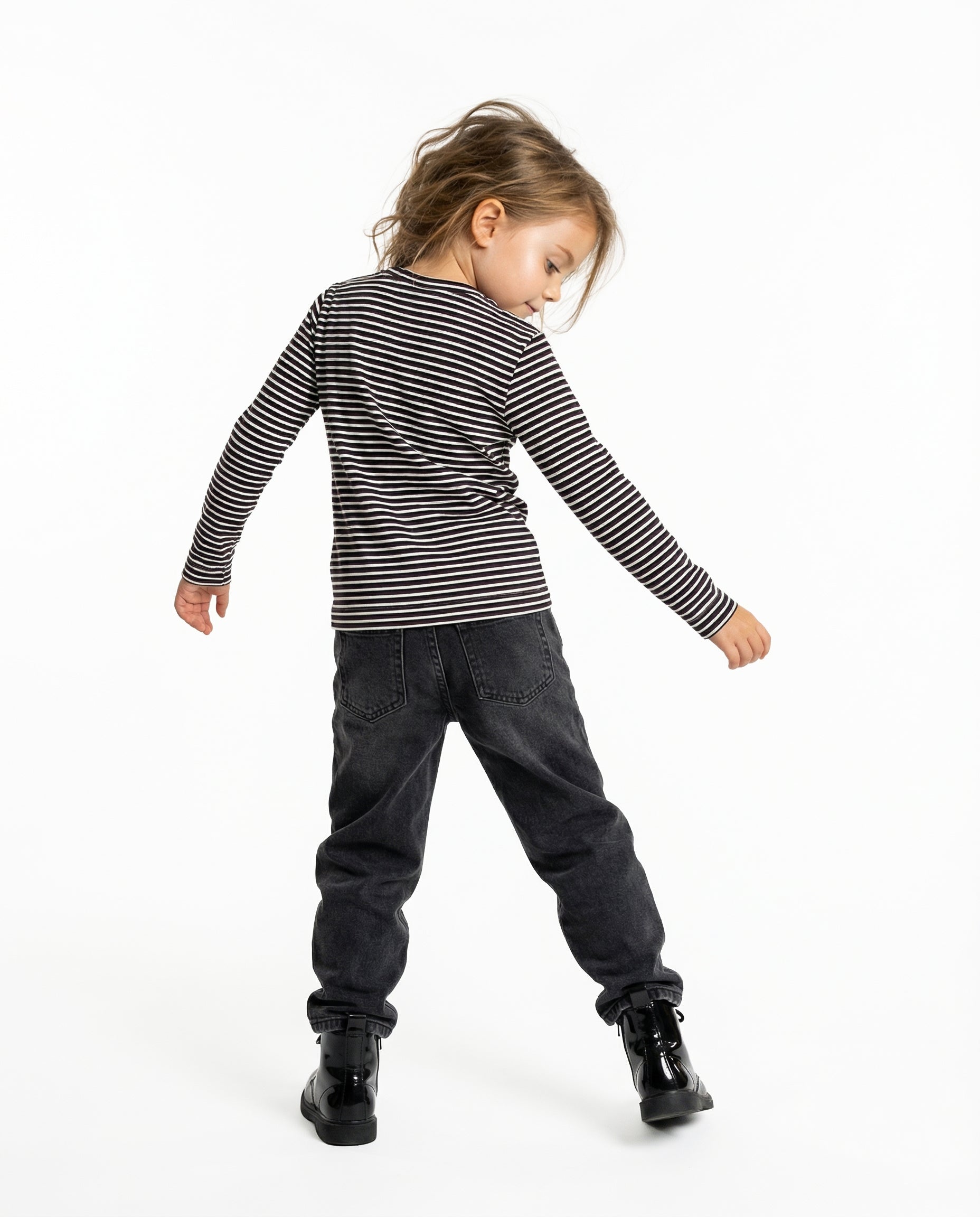 KID Long Sleeve Tee | Merlot Stripe