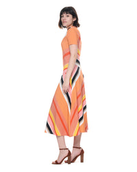 Lola Dress | Peach Stripes