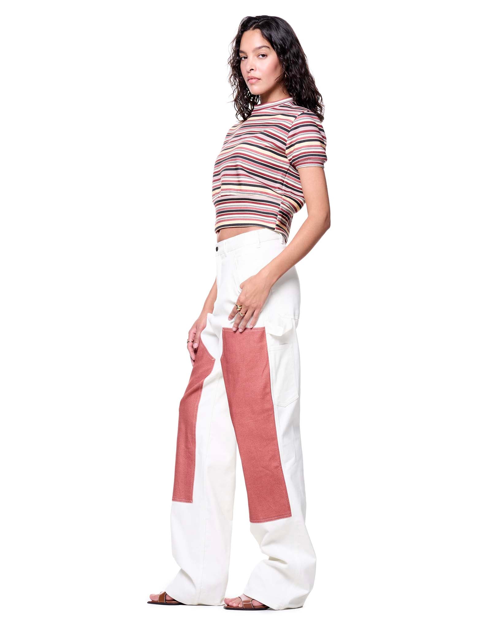 Drew Sweatshirt | Red Toile Stipe