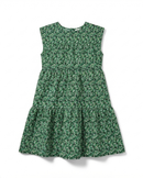 KID Ruffle Dress | Green Primrose