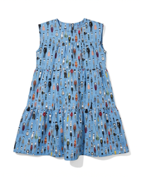 KID Ruffle Dress | Blue Street Style