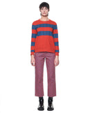 Cropped Alexa Jean | Blue Orange Grid