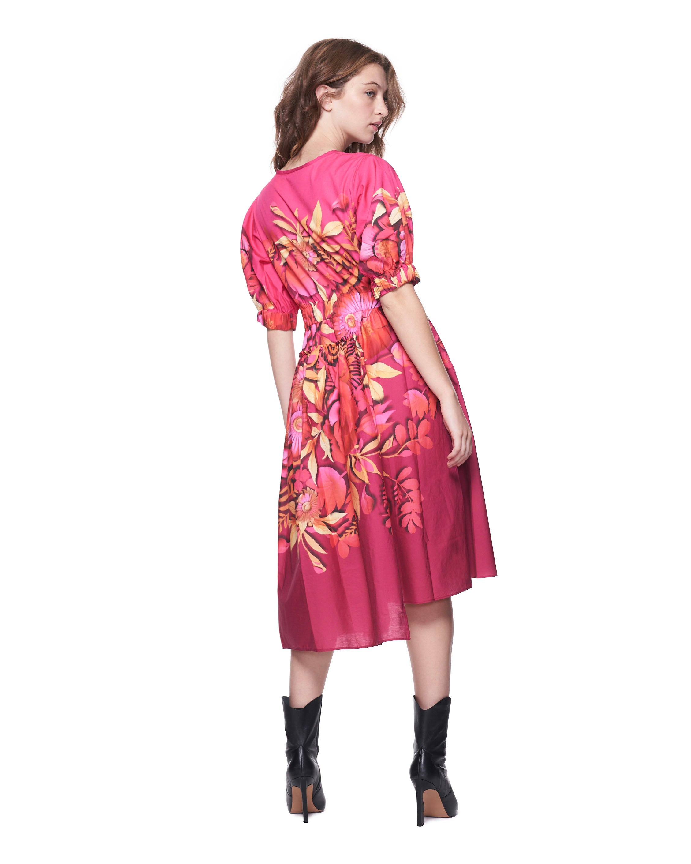 Sophia Dress | Magenta Kirigami