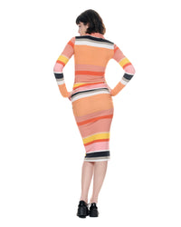 Natalie Dress | Peach Stripes