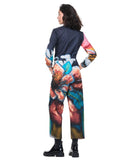 Alex Jumpsuit | Navy Cross Stitch Florals