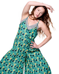 Anna Jumpsuit | Green Summer Florals