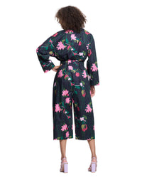 Harlow Jumpsuit | Black Beach Florals