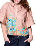 Boxy Shirt | Mocha Morning Blooms