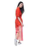 Issa Jumpsuit | Magenta Cut Paper