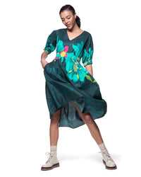 Sophia Dress | Evergreen Blooming Batik