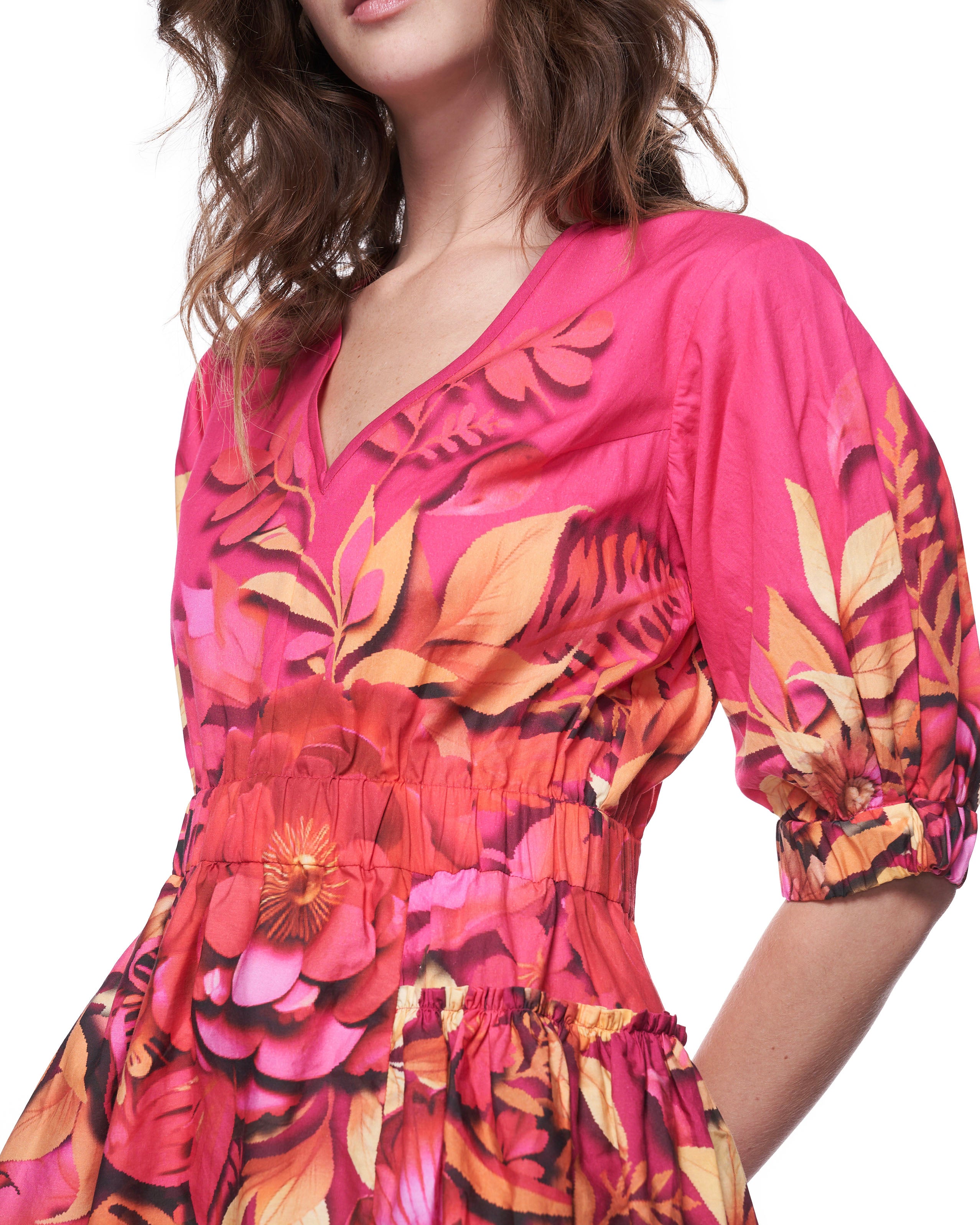 Sophia Dress | Magenta Kirigami