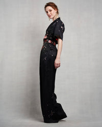 Leigh Trouser | Red Shattered Florals