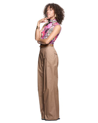 Sleeveless Turtleneck | Magenta Aspergillus