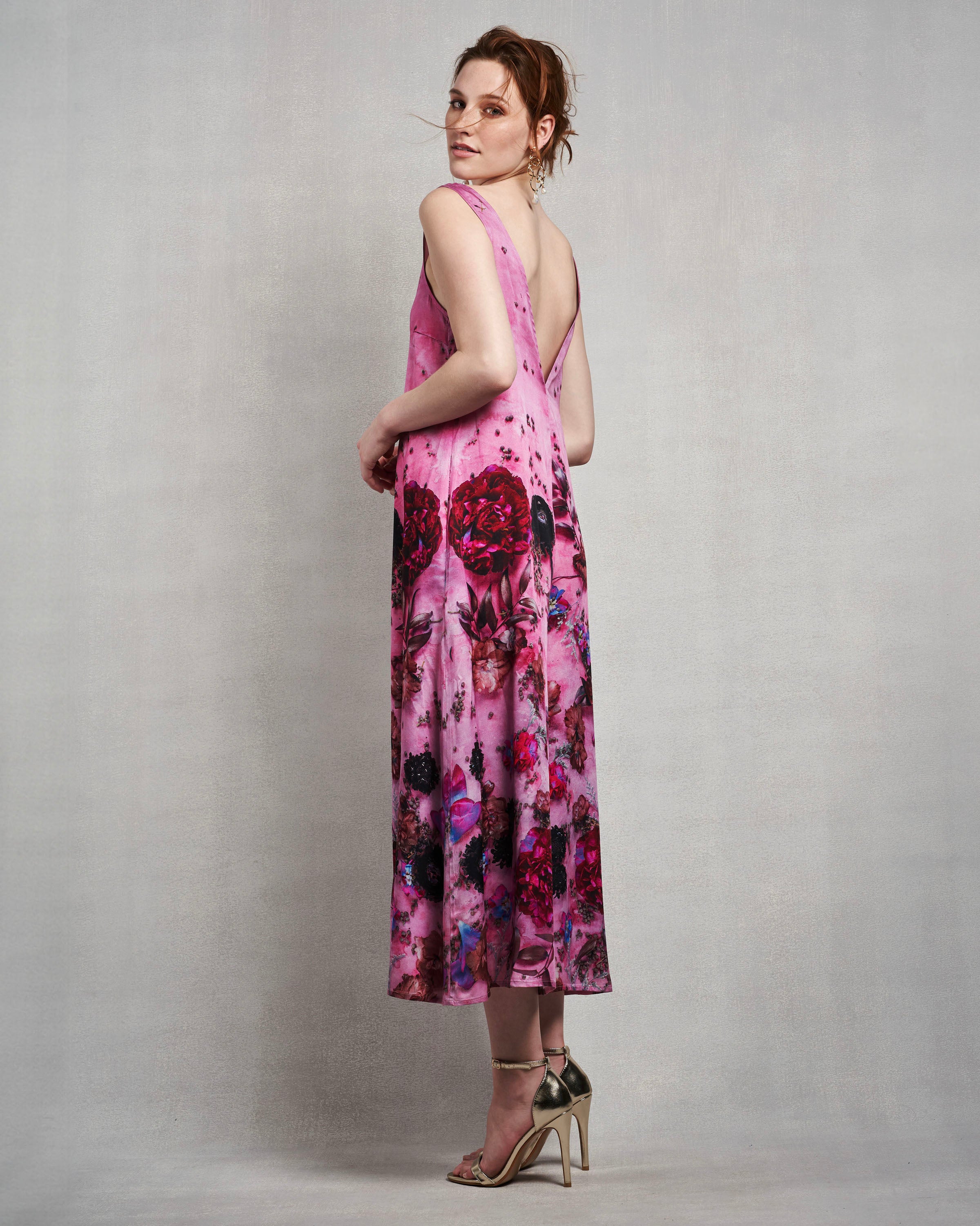 Laura Jumpsuit | Fuchsia Blooms