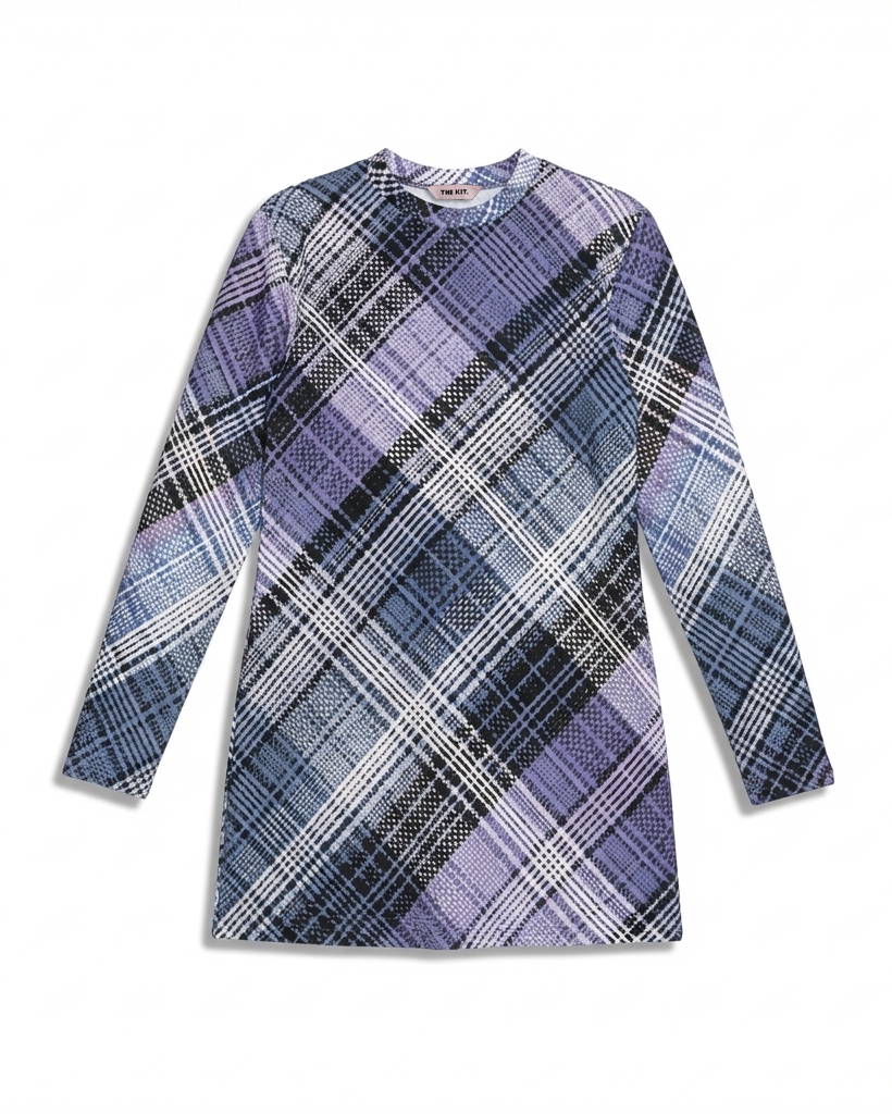 KID Long Sleeve Tee Dress | Huckleberry Plaid