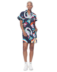 SS Dottie Cargo Dress | Navy Tropics