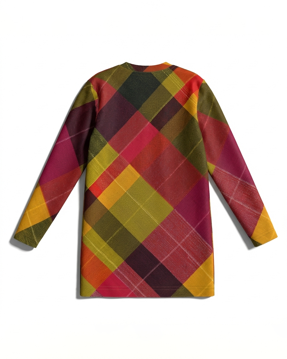 KID Long Sleeve Tee Dress | Citrus Plaid