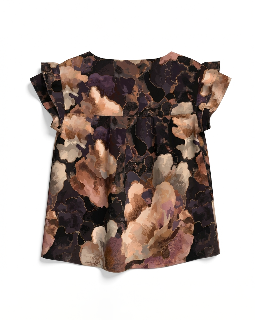 KID Ruffle Top | Gilded Nocturne