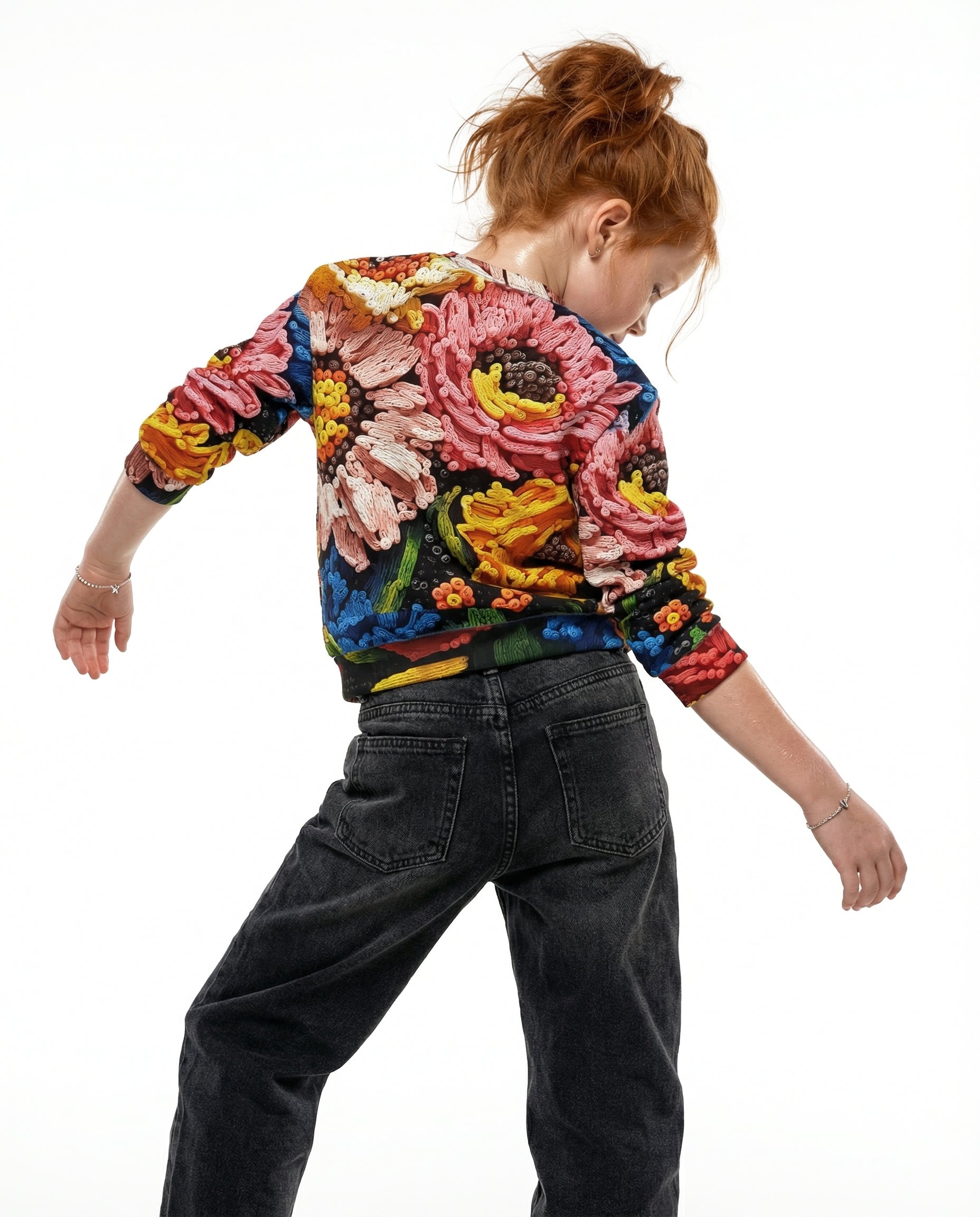 KID Sweatshirt | Floral Perler Beads