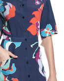 Cobie Shirtdress | Navy Tropics