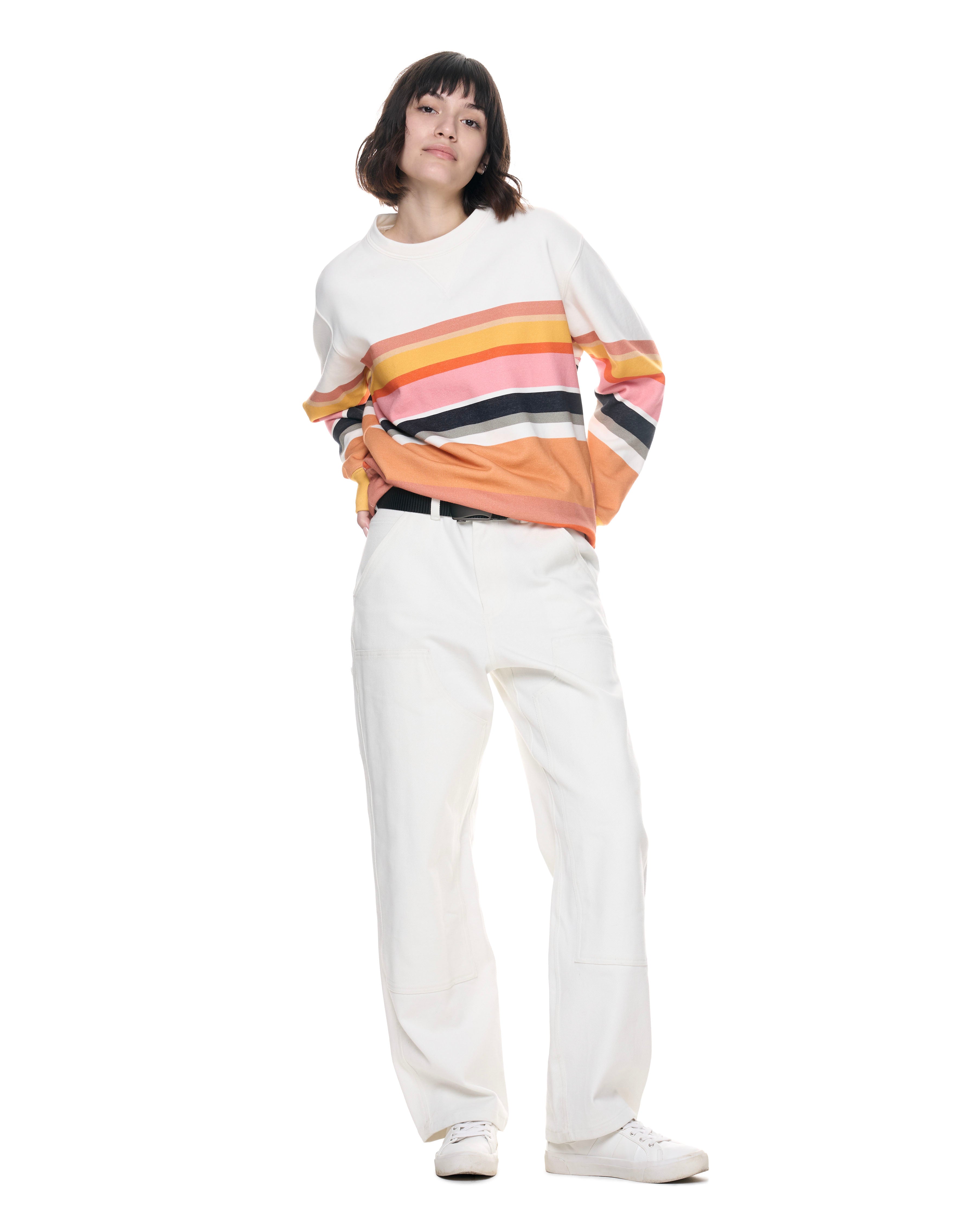 JJ Sweatshirt | Peach Stripes