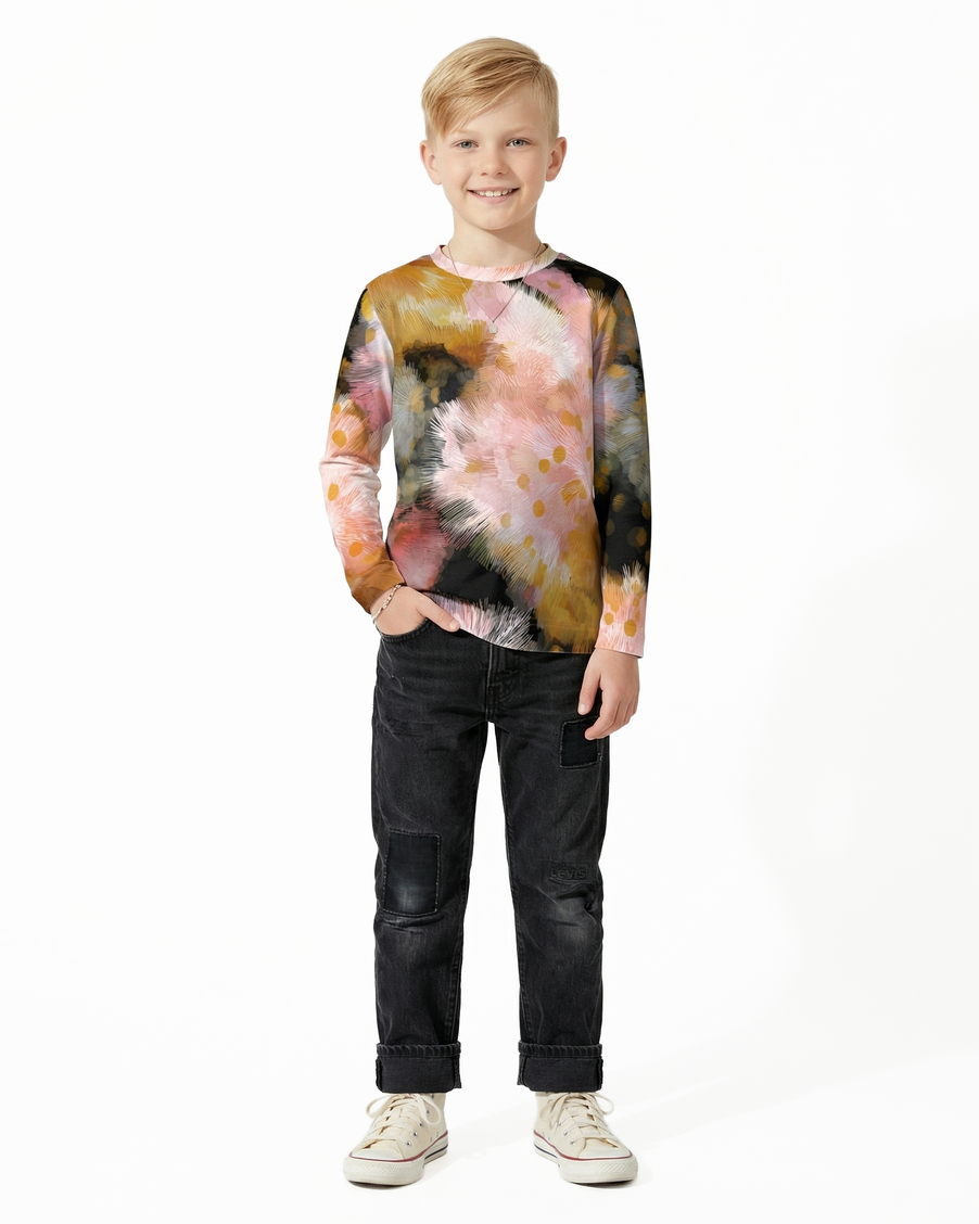 KID Long Sleeve Tee | Smoke Petals