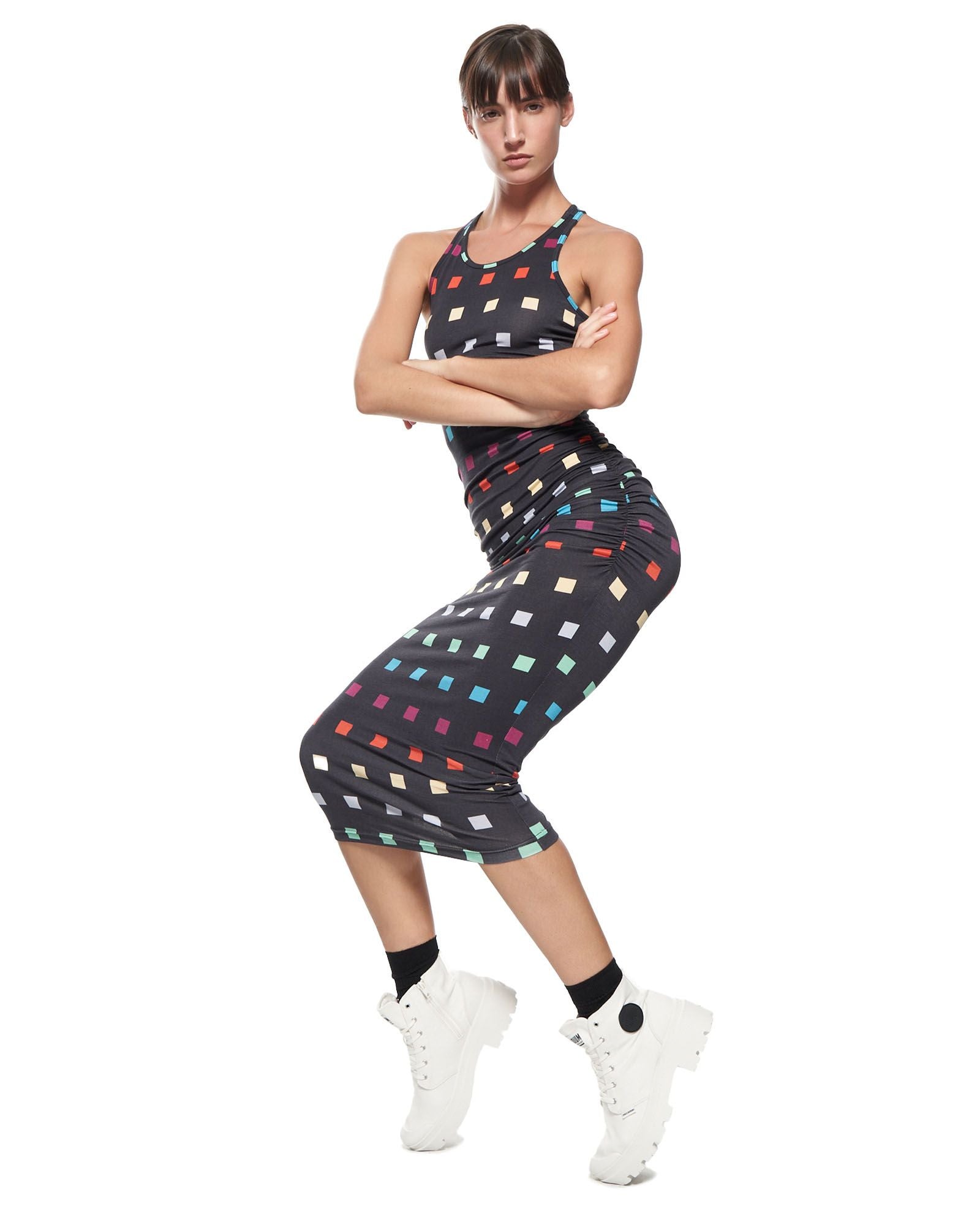 Abbi Dress | Rainbow Cubes