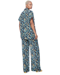 Billie Pant | Blue Autumn Blooms