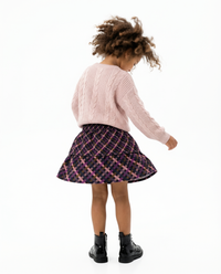 KID Ruffled Skirt | Berry Florals Gingham