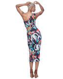 Selina Dress | Navy Tropics